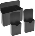 Magnetic Pen Holder 3 Pack, Strong Magnet Dry Erase Marker Organizer with 2 Generous Compartments, Heavy Duty Pencil Cup for Refrigerator Whiteboard Locker, Classroom Office Desk Storage Accessories by IOUALEY