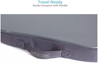Sofia + Sam Mini Lap Desk with Memory Foam Cushion | Handle | Fits Laptops Up to 15" | Work from Home | Silver | Portable Travel Desk | Reading Writing and Coloring - Image 4