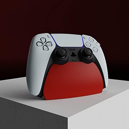 PlayVital Red Controller Display Stand for ps5, Gamepad Accessories Desk Holder for ps5 Controller with Rubber Pads - Image 4
