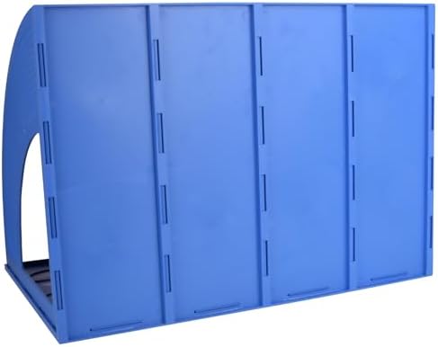 SAYEEC Sturdy Magazine Holder Plastic 4 Compartment Desk File Organizer Vertical Documet A4 File Divider Paper Storage Magazine Rack for Office Home School Organizer Box(Bule) - Image 5