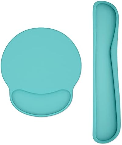 Dapesuom Keyboard Wrist Rest and Mouse Pad with Wrist Support, Cute Memory Foam Cushion for Keyboard and Mouse Set, Ergonomic Desktop Pad Rests with Non Slip Base for Easy Typing & Pain Relief, Green by Unknown