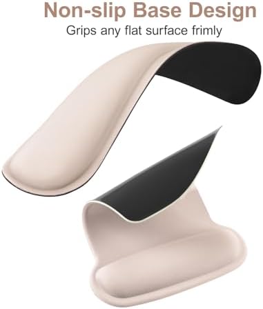 MOSISO Wrist Rest Support for Mouse Pad & Keyboard Set, Apricot - Image 4