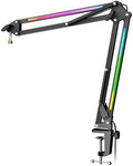 FIFINE AmpliGame BM38 Metal Microphone Boom Arm Stand with RGB for Gaming by FIFINE