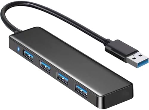 USB Hub 4 Port, USB Splitter 1 in 4 Out, USB Extender Hub for Laptop PC by vienon