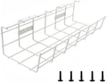 Under Desk Cable Management- 1 Pack Cord Organizer. Metal Wire Cable Management Tray for Office, Studio and Home. Super Sturdy Under Table Cable Management - White Cable Organizer by Coyacool