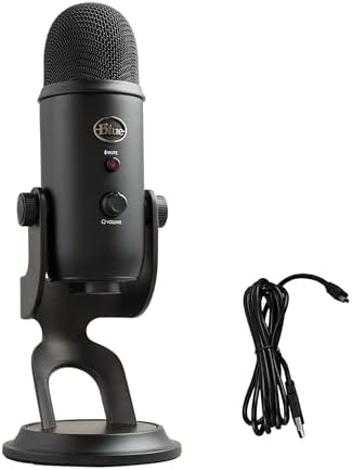 Logitech Creators Blue Yeti USB Microphone for PC, Mac, Gaming, Recording, Streaming, Podcasting, Studio and Computer Condenser Mic with Blue VO!CE effects, 4 Pickup Patterns, Plug and Play - Blackout by Unknown