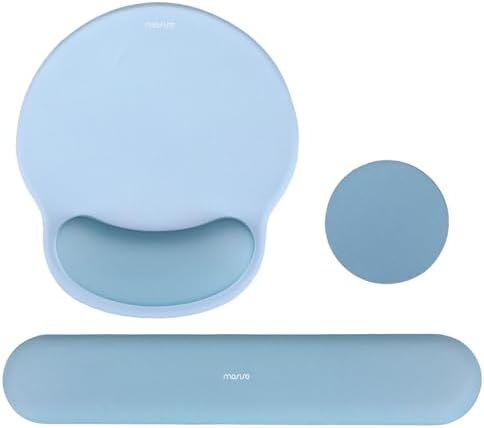 MOSISO Wrist Rest Support for Mouse Pad&Keyboard Set, Air Blue by MOSISO