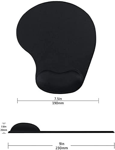 Office Mousepad with Gel Wrist Support - Ergonomic Gaming Desktop Mouse Pad Wrist Rest - Design Gamepad Mat Rubber Base for Laptop Computer -Silicone Non-Slip Special-Textured Surface (06Red) - Image 7