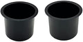 SEETOOOGAMES Jumbo Aluminum Drop-in Poker Table Cup Holder Insert (Pack of 2) (Black) by SEETOOOGAMES