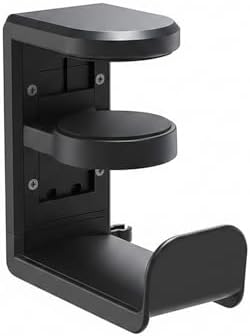 Under Desk Headphone Hanger Clamp, Rotating Mount for Sit-Stand Desks, No-Drill Installation, Paper-Based Composite (1 PC) by Unknown