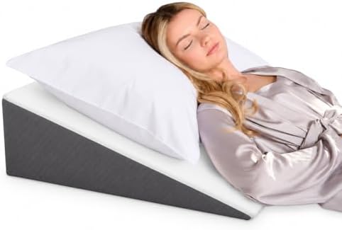 Kolbs Bed Wedge Pillow for Sleep Apnea, FSA Eligible Acid Reflux, and Back Pain Relief, with Chic Jacquard Cover - Headboard Wedges for Sleeping (Standard Width 7.5" Height) - Image 5