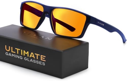 Titan Gaming Glasses, Blue Light Blocking, Night Driving Glasses for Men, Computer Protection, Gift for Gamers by livho