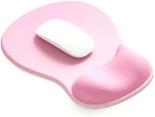 ErgoComfort Gel Wrist Rest Mouse Pad-Ergonomic Office Mousepad with Wrist Support-Non-Slip, Design Desk Accessories Mat for Home&Game Decor (06Blush Gradient) by DEMONCHEST
