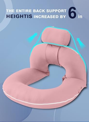 INSEN Reading Pillow, Back Pillow for Sitting in Bed and Couch, Gaming Pillow for Adults, Sit Up Support for Bed - Image 4