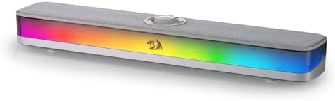 Redragon GS515 RGB Desktop Soundbar, 2.0 Stereo Enhanced Sound, BT 5.3 by REDRAGON
