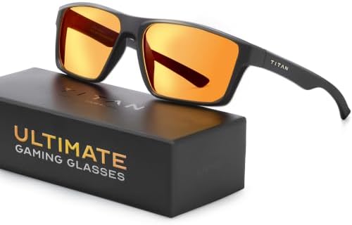 Titan Gaming Glasses, Blue Light Blocking, Night Driving Glasses for Men, Computer Protection, Gift for Gamers by livho