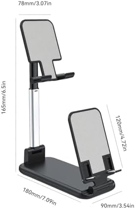 aceyoon Dual Device Desktop Stand, Adjustable Phone Tablet Holder for 4.6-12.9” Devices Versatile 2 in 1 Stand Game Stream Companion Foldable Bracket with Non-Slip Silicone for Smart Phone - Image 5