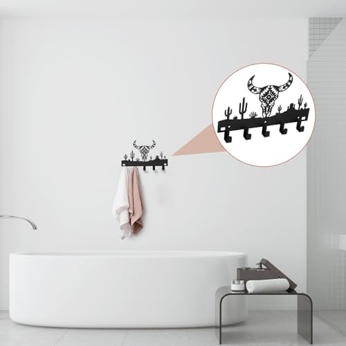 Reallnaive Western Bull Over The Door Hooks Bathroom Decor - Image 6