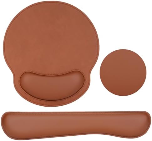 MOSISO Wrist Rest Support for Mouse Pad&Keyboard Set, Brown by MOSISO