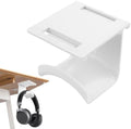 YAODHAOD Headset Hanger Holder Wall Mount, Sticky Headset Stand Holder Clip Under Desk for All Headphone/Controller (White,Removable Hanging Style) by YAODHAOD