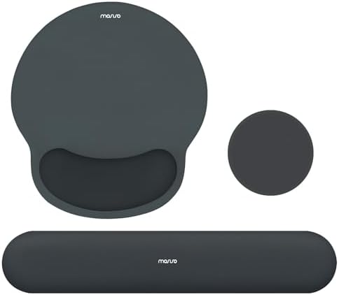 MOSISO Wrist Rest Support for Mouse Pad&Keyboard Set, Slate Gray by MOSISO