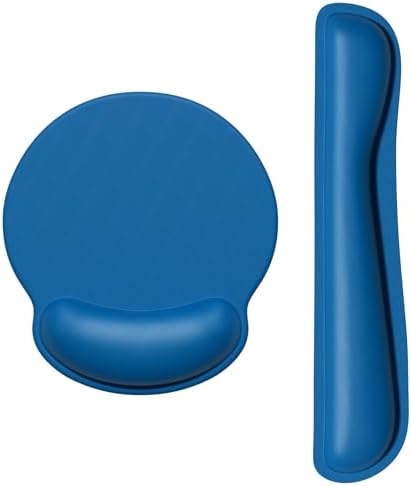 Dapesuom Keyboard Wrist Rest and Mouse Pad with Wrist Support, Memory Foam Cushion for Keyboard and Mouse Set, Ergonomic Desktop Pad Rests with Non Slip Base for Easy Typing & Pain Relief, Dark Blue by Unknown