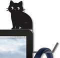Metal Dog And Cat headphone holder for monitor, Sit cat, Black by Zzbakress