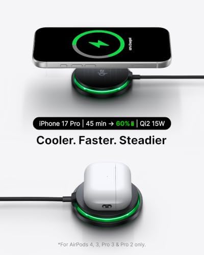 INIU Magnetic Wireless Charger, Qi2 15W Fast Charging Pad Travel Charger - Image 3