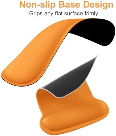MOSISO Wrist Rest Support for Mouse Pad & Keyboard Set, Orange - Image 4