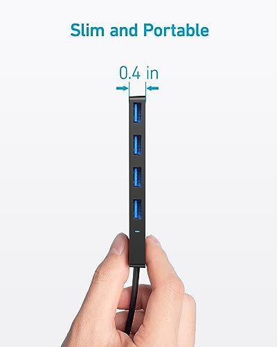 Anker 4-Port USB 3.0 Hub with 5Gbps Data Transfer, Ultra-Slim Data USB C Hub [Charging Not Supported], for MacBook, iMac, Surface, Mobile HDD, and More (USB-C, 0.7 ft) (Pack of 2) - Image 4
