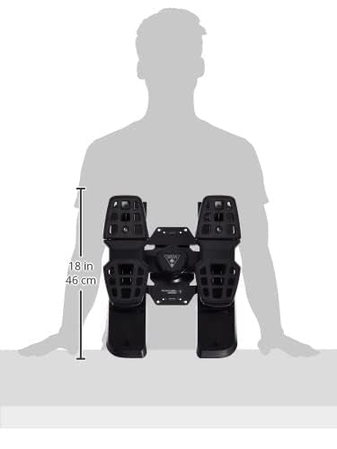 Turtle Beach VelocityOne Universal Rudder Pedals for Windows 10 & 11 PCs, Xbox Series X, Xbox Series S, and Xbox One Featuring Smooth Rudder Axis, Adjustable Brakes and Pedal Width – Black - Image 3