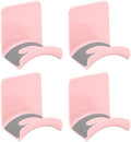 uxcell Headphone Stand, 4 Pcs ABS Headset Holder Adhesive Headphone Holder Hook Mount Headphone Hanger Hook Under Desk for Gaming Headphones Earphones Cables, Pink(Wall-Mounted) by uxcell