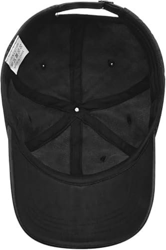 Hat for Men Women, Baseball Cap Gifts for Men Women, Adjustable Cotton Leather Patch Trucker Baseball Cap - Image 6