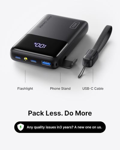 INIU Power Bank, Compact 10000mAh 45W PD Fast Charging Portable Charger - Image 5