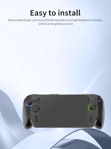 Case for ROG Ally X 7" Gaming Handheld, Thin Slim Lightweight&Stand&Scratch Proof Durable Protection Rubber TPU Cover (Transparent). - Image 6