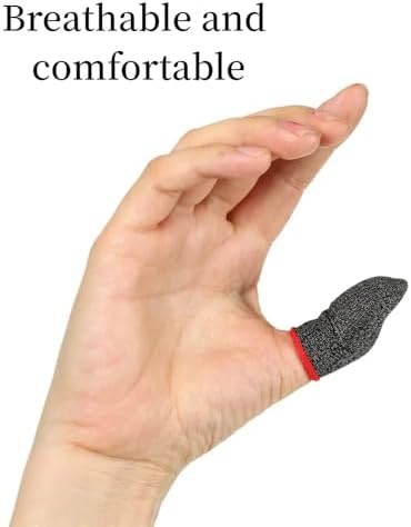 10 Pack Gaming Finger Sleeves, 0.3mm Silver Fiber dedales Gamer, Smooth Operation, Anti-Sweat, Extremely Thin,Maximum Touch Response,Comfortable fit, Fit Mobile Phone Tablet Devices - Image 5