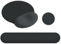 AIMSA Mouse Pad with Wrist Rest Support, Keyboard Wrist Rest Set, Ergonomic Memory Foam Mousepad for Computer Keyboard, Easy Typing and Pain Relief, Black Gray by AIMSA