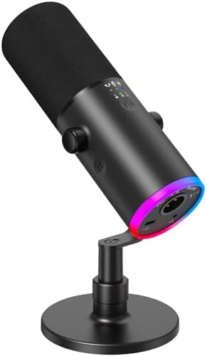 TONOR Dynamic Gaming Microphone XLR/USB Mic with AI Noise Cancellation by TONOR