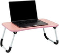 Mind Reader Lap Desk Laptop Stand, Bed Tray, Folding Legs, Couch Table, Portable, MDF, 23.25" L x 13.75" W x 10.5" H, Pink by MindReader