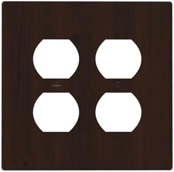 Decorative Switch Plate Covers Rustic Vintage Dark Brown Wood Grain 2-Gang Duplex Light Switch Covers Gfci Wall Plate Electrical Receptacle Switchplate Plug Faceplate for Farmhouse Decor by JOOJIAO