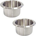 Stainless Steel Drop-in Cup Holder, 2pcs Single Car Cup Drink Holder Poker Table Drink Holder Computer Desk Ashtray for Sofa Boat Rv Couch Recliner Car Truck Poker Table by Xinally