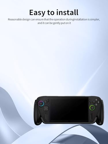 Case for ROG Ally X 7" Gaming Handheld, Thin Slim Lightweight&Stand&Scratch Proof Durable Protection Rubber TPU Cover (Black). - Image 6