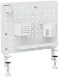 Mount-It! Clamp-On Desk Pegboard Organizer, White by Mount-It