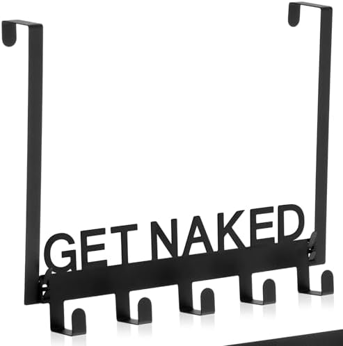 Reallnaive Get Naked Over The Door Hooks Funny Bathroom Decor by Reallnaive
