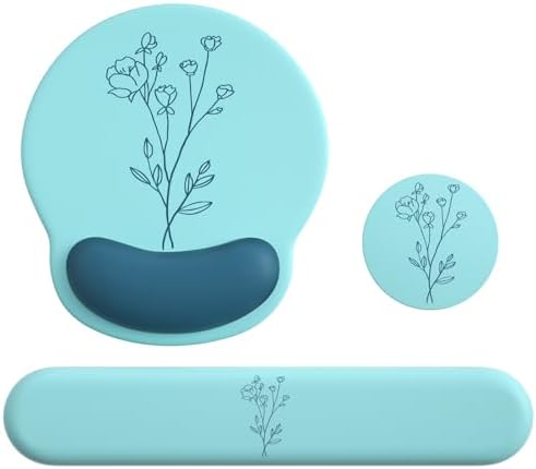 Mouse Pad with Keyboard Wrist Rest,Ergonomic Mousepad Support Set by VINEBURY