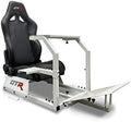 GTR Simulator GTA Model White Frame with Black Adjustable Leatherette Seat Racing Driving Gaming Simulator Cockpit Chair by GTRSimulator
