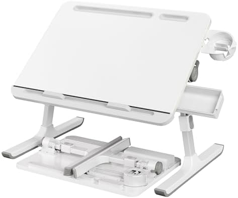 SONGMICS Bed Laptop Desk, Foldable, Adjustable Height, 15.7 x 22 Inches by SONGMICSbySONGMICSHOME