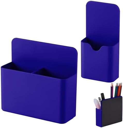 KITANIS Magnetic Pen Holder,2 Pack Magnetic Dry Erase Marker Holder with Generous Compartments,Strong Magnet Storage Marker Pen Pencil Organizer for Refrigerator,Whiteboard,Locker Accessories by KITANIS