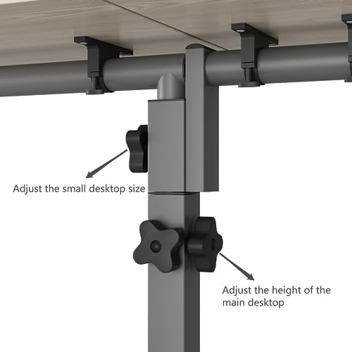 Furist Adjustable Bedside Laptop Desk with Mouse Pad on Wheels, Adjustable Overbed Table,Rolling Computer Stand,Hospital and Home Use - Image 5