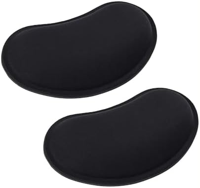 MXCOIRTP Wrist Rest for Mouse, Ergonomic Memory Foam Wrist Cushion Support Pad, Mouse Wrist Pad with Non-Slip Base for Typing Pain Relief, Office, Home, Gaming, Computer, Black, 2PCS by Home